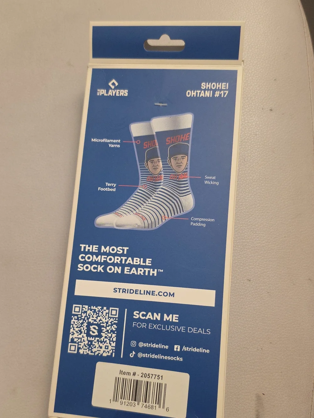 Shohei Ohtani Strideline Blue Red Crew Socks - Officially Licensed